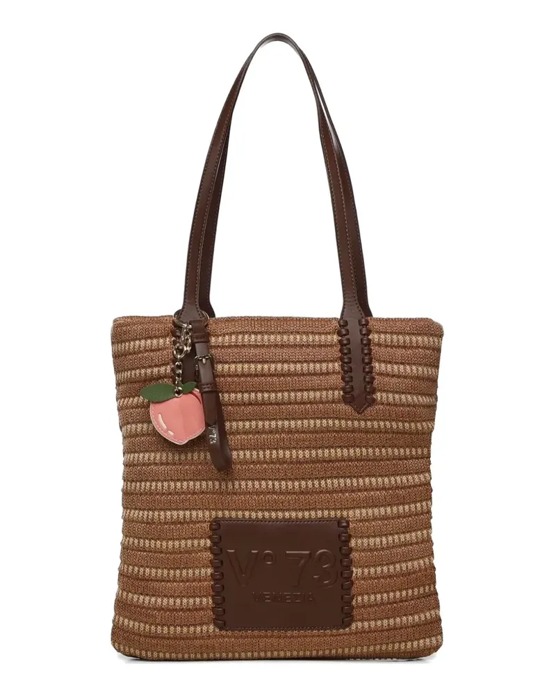 V°73 Gewebte Schultertasche mit Henkel - Braun Braun