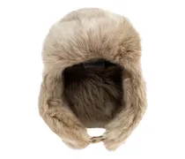 Shearling-Beanie - Nude