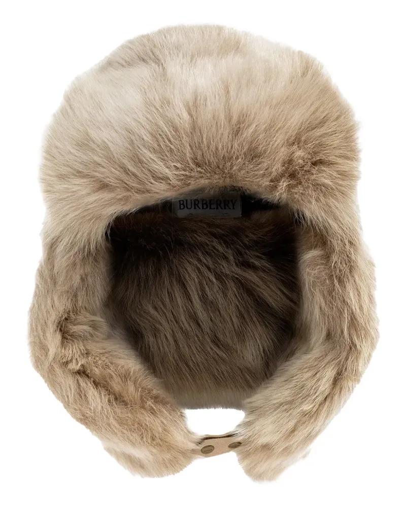 Burberry Shearling-Beanie - Nude Nude