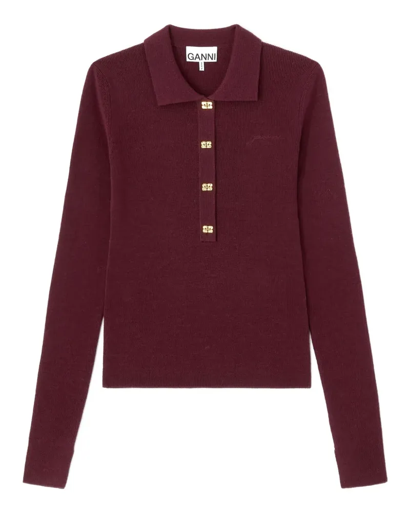 Ganni Geknöpfte Knitwear - Rot Rot