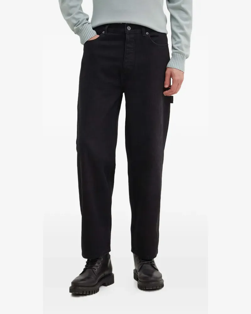 HUGO BOSS logo-patch pocket jeans - Schwarz Schwarz