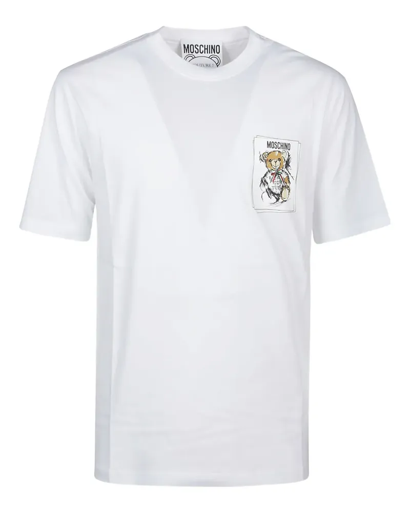 Moschino bear-print cotton T-shirt - Weiß Weiß
