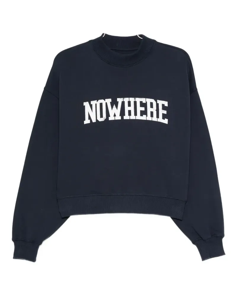 The New Society slogan-print sweatshirt - Blau Blau