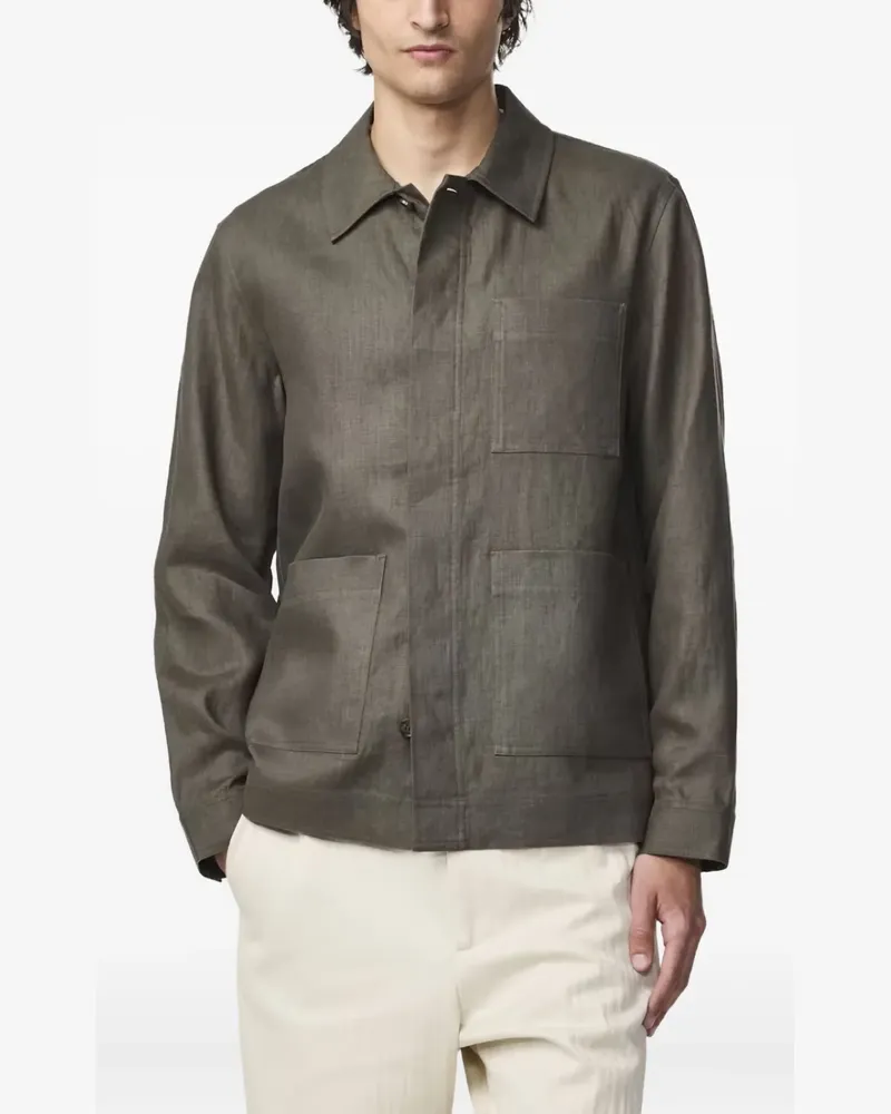 NN 07 Olav Jacke aus Leinen - Grün Grün