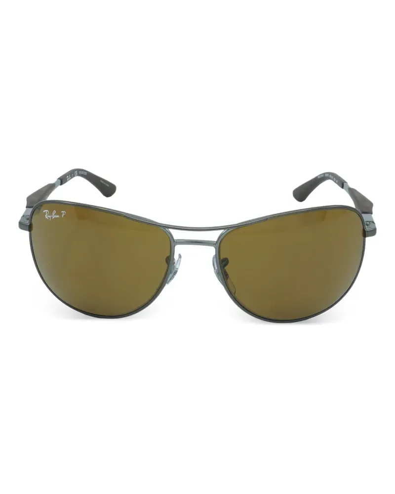 Ray Ban aviator-frame polarized sunglasses - Grau Grau