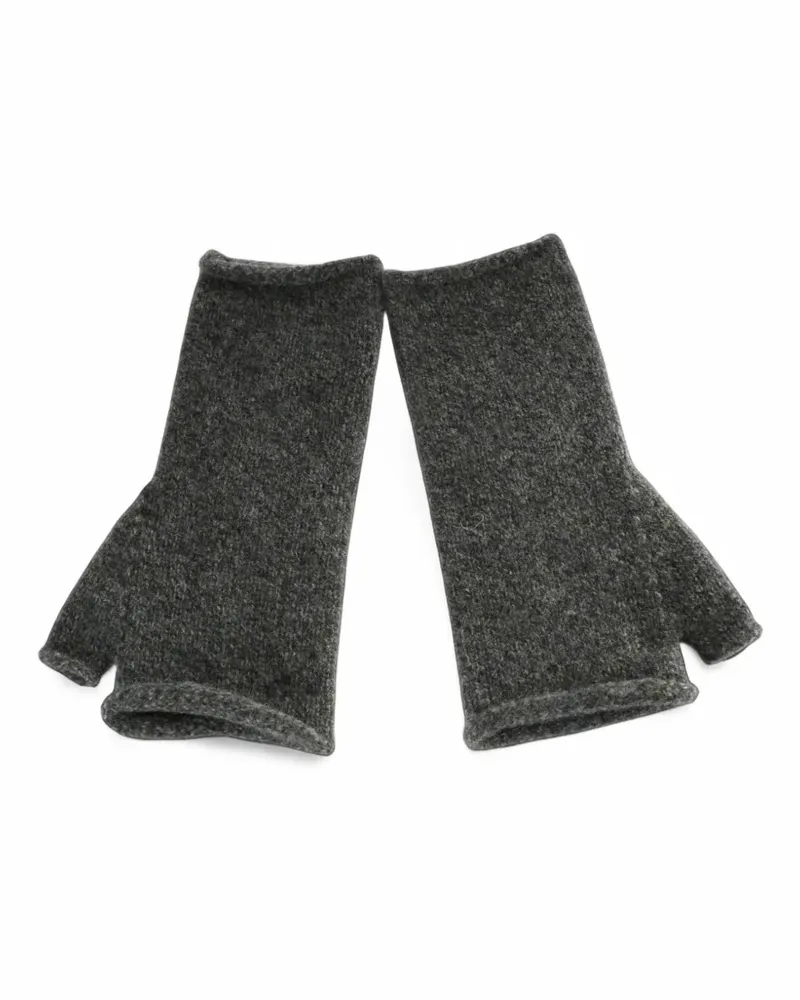 Margaret Howell Shaped Fingerless mittens - Grau Grau