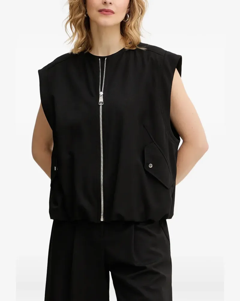 HUGO BOSS Jakora zip-up gilet - Schwarz Schwarz