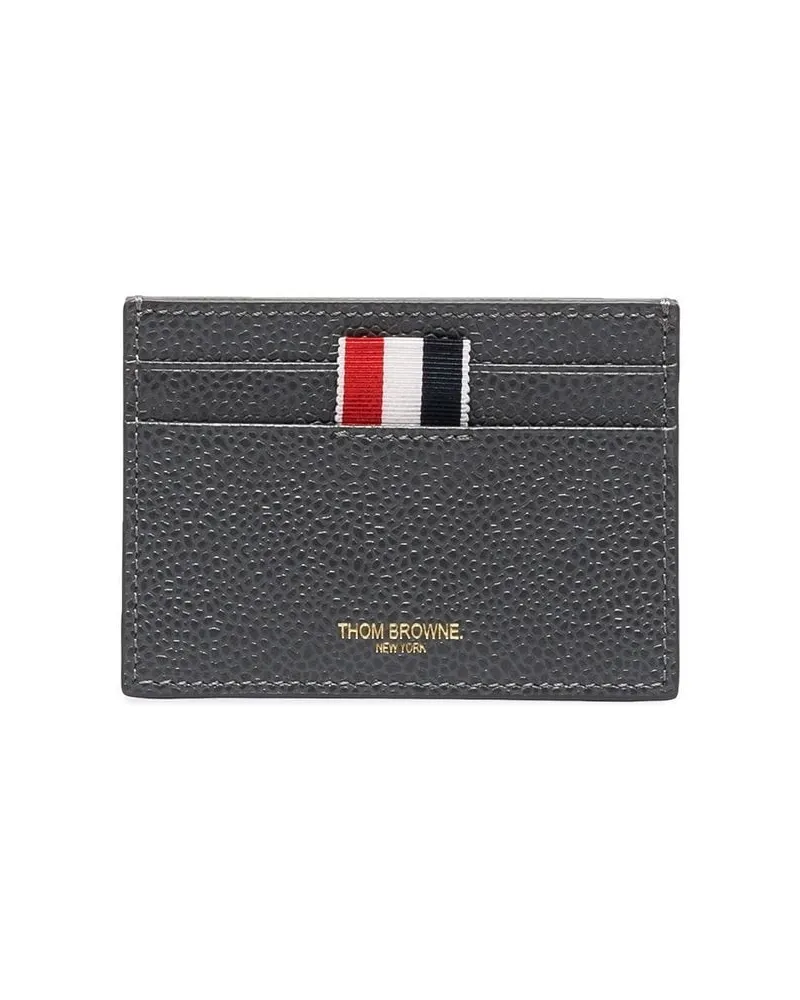 Thom Browne Kartenetui mit RWB-Lasche - Grau Grau