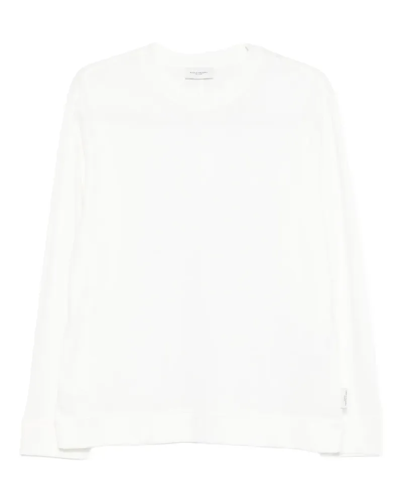 Paolo Pecora Milano Klassisches Langarmshirt - Weiß Weiß