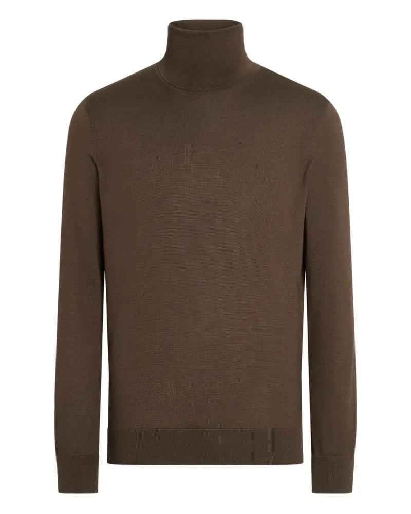 Ermenegildo Zegna Rollkragenpullover aus Kaschmirgemisch - Braun Braun