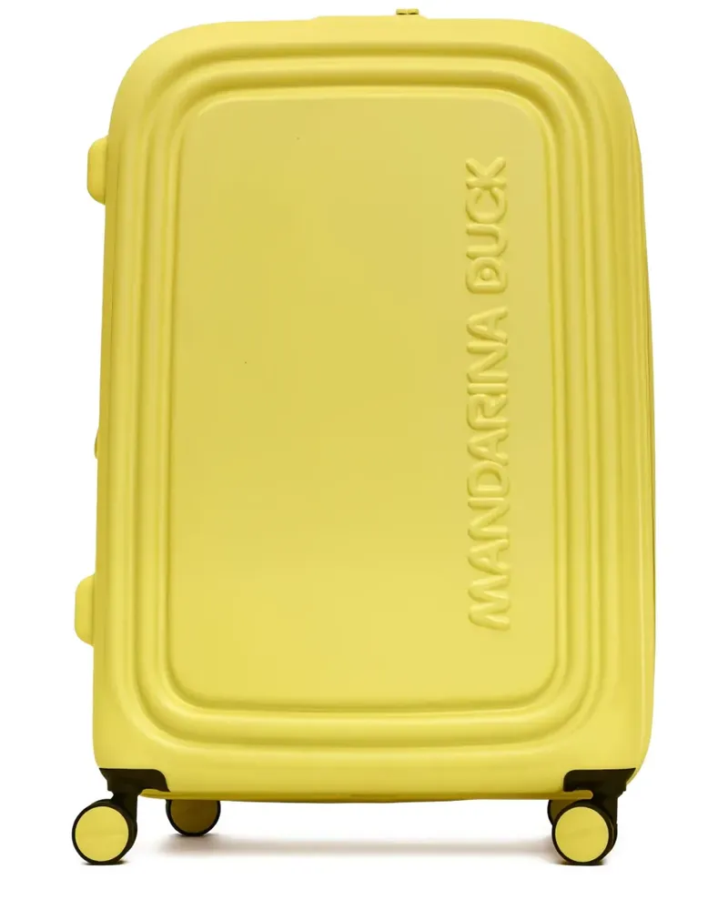 Mandarina Duck Koffer mit Logo-Prägung - Gelb Gelb