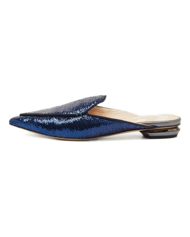 Nicholas Kirkwood Beya sequinned point-toe sandals - Blau Blau