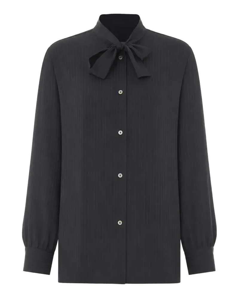 A.P.C. tie colar striped shirt - Blau Blau