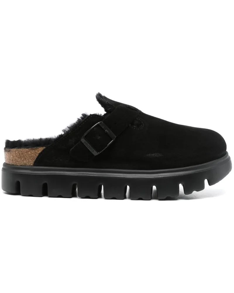 Birkenstock Boston PAP Mules - Schwarz Schwarz