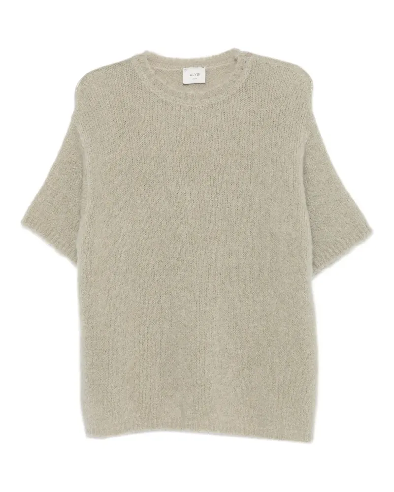 ALYSI Kurzärmeliger Strickpullover - Nude Nude