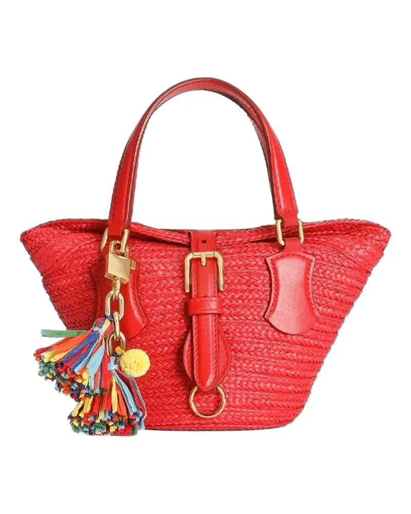 Dolce & Gabbana Capri Tasche aus Raffiabast - Rot Rot
