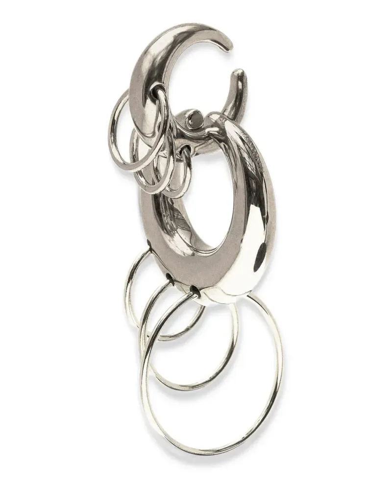 PANCONESI Pierced Circle hoop-charm ear cuff - Silber Silber