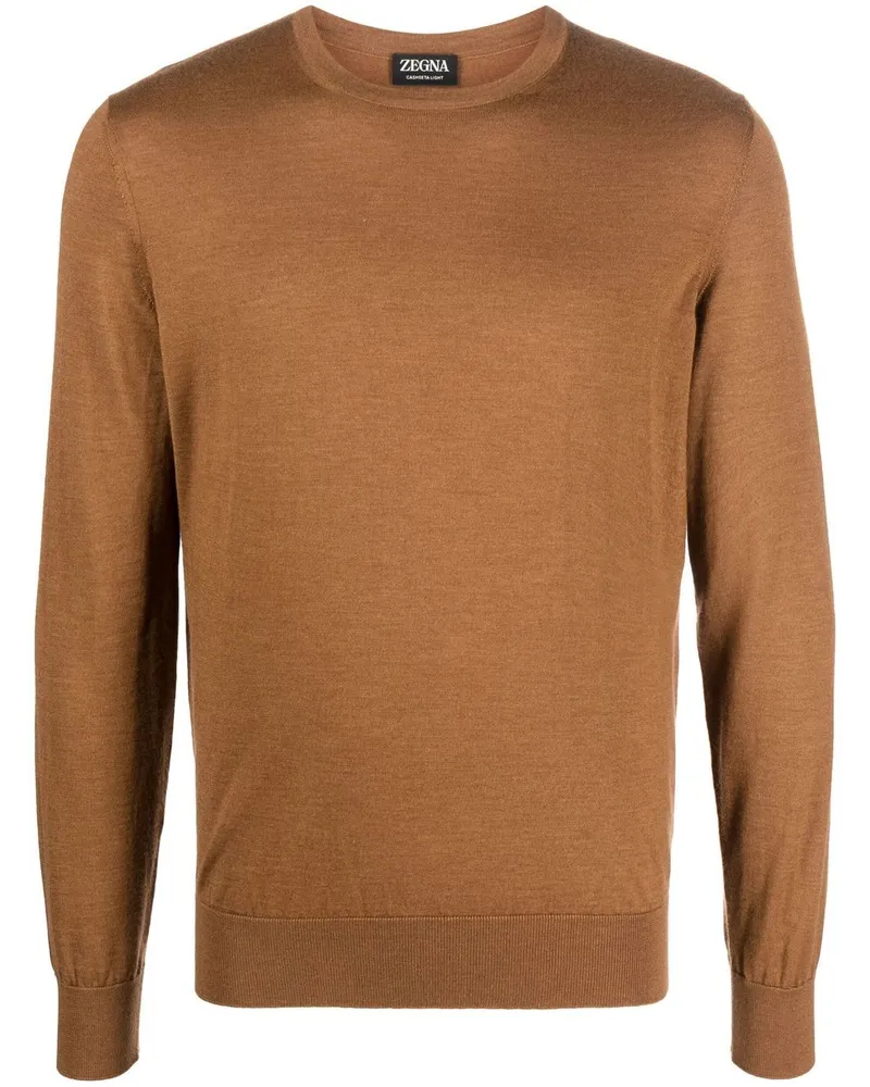 Ermenegildo Zegna Kaschmirpullover mit Rundhalsausschnitt - Braun Braun