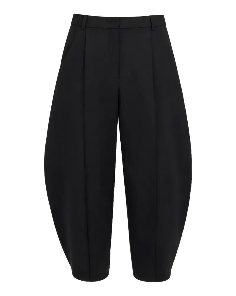 Gloria Coelho Oval pleated trousers - Schwarz Schwarz