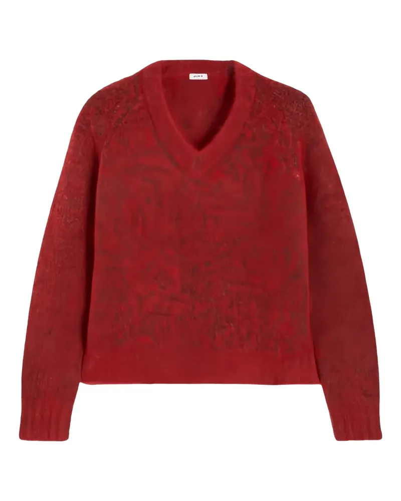 ASPESI Pullover mit V-Ausschnitt - Rot Rot
