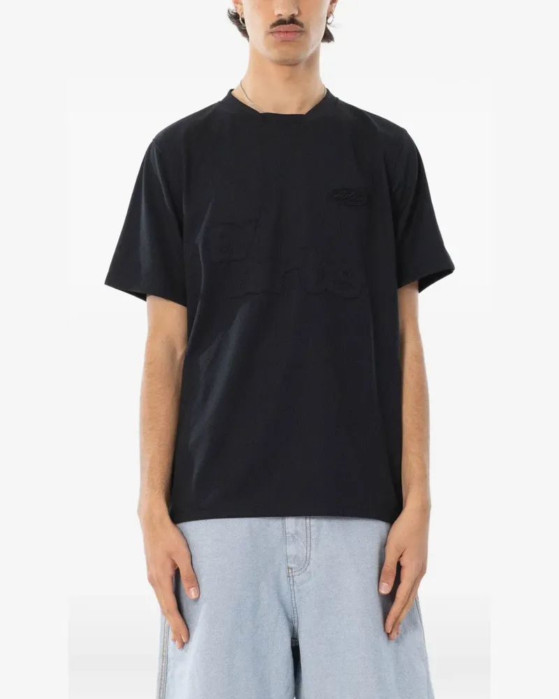 Arte Antwerp T-Shirt aus Mesh mit Logo-Patch - Schwarz Schwarz