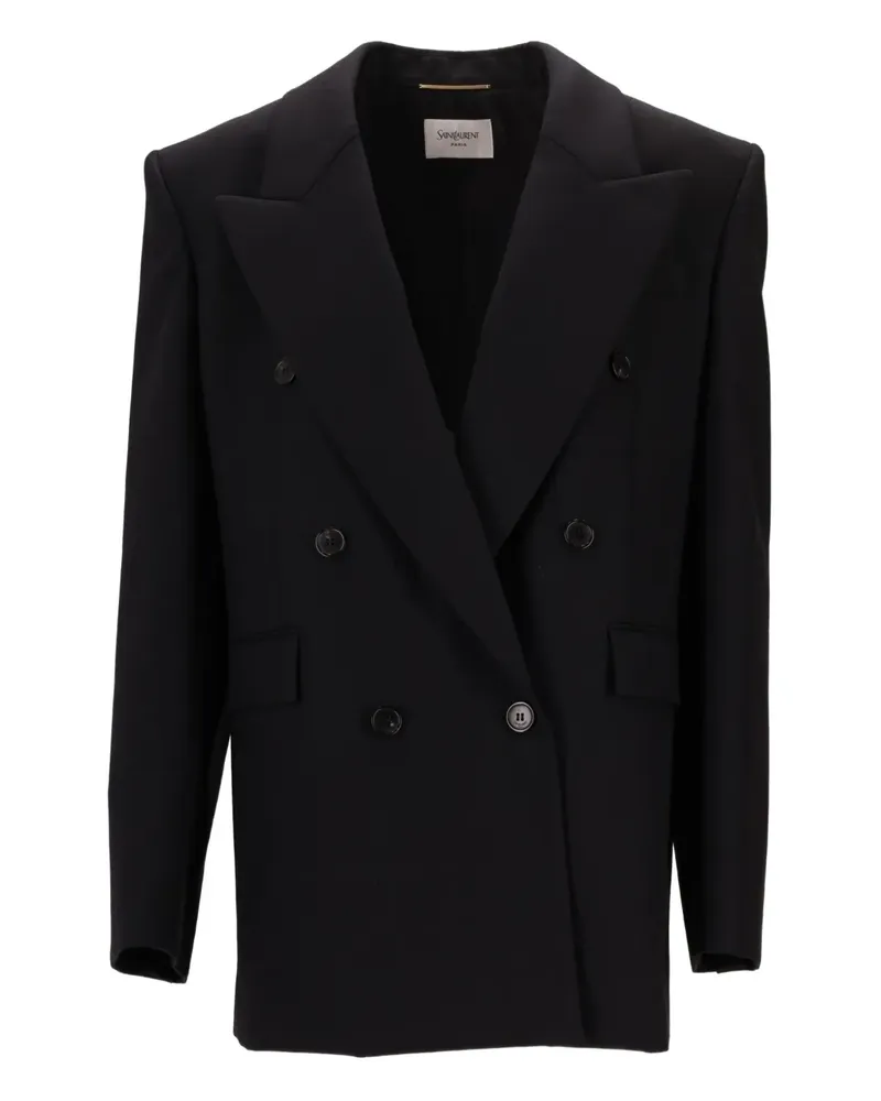 Saint Laurent Doppelreihiges Sakko - Schwarz Schwarz