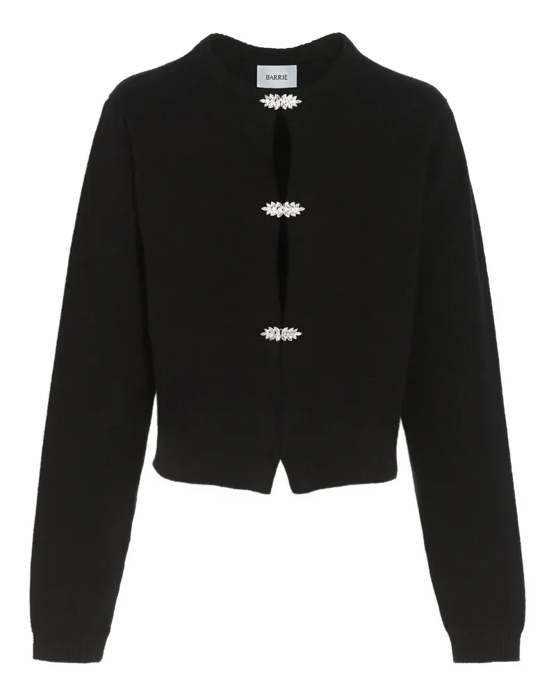 Barrie Cardigan aus Kaschmir mit Schmuckverschluss - Schwarz Schwarz