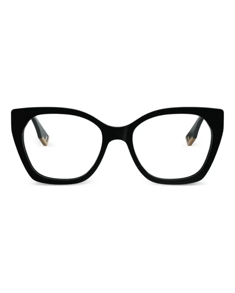 Fendi Klassische Cat-Eye-Brille - Schwarz Schwarz