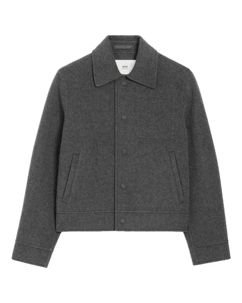 AMI Paris Kastige Jacke mit Knöpfen - Grau Grau