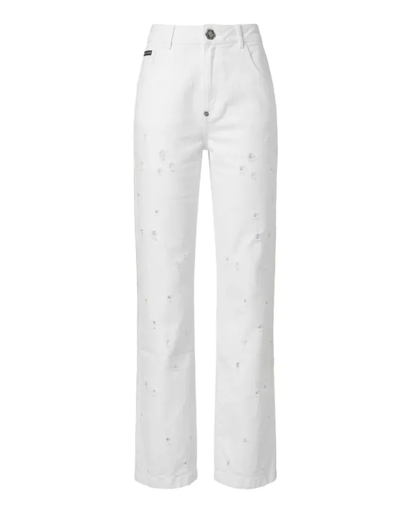 Philipp Plein Straight-Fit-Jeans im Minirock - Weiß Weiß