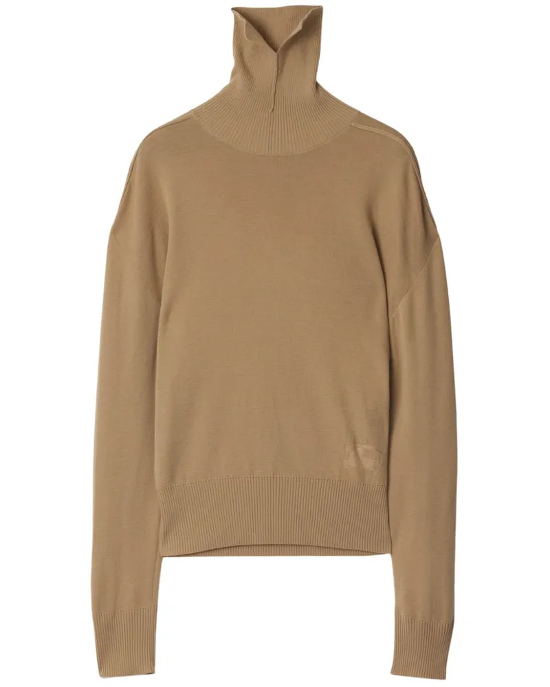 Burberry Pullover mit Stehkragen Braun