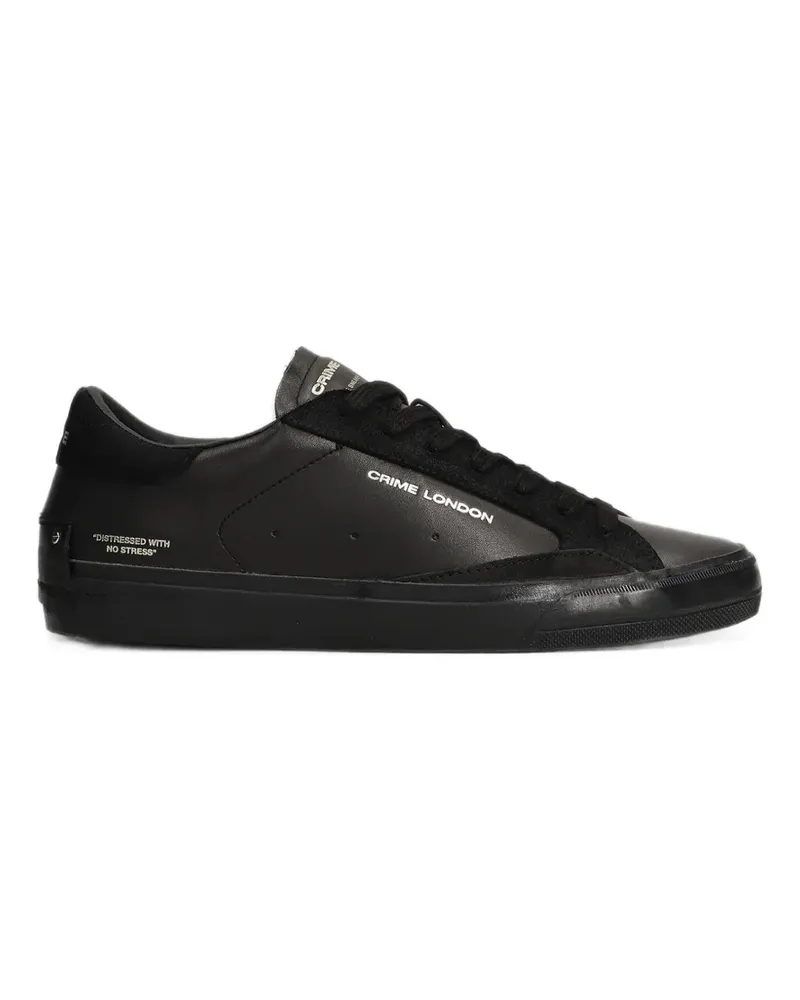 Crime Distressed 2.0 logo-print panelled sneakers - Schwarz Schwarz