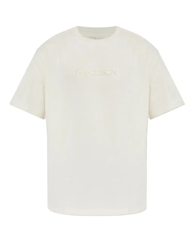 J.W.Anderson T-Shirt mit geflocktem Logo - Nude Nude