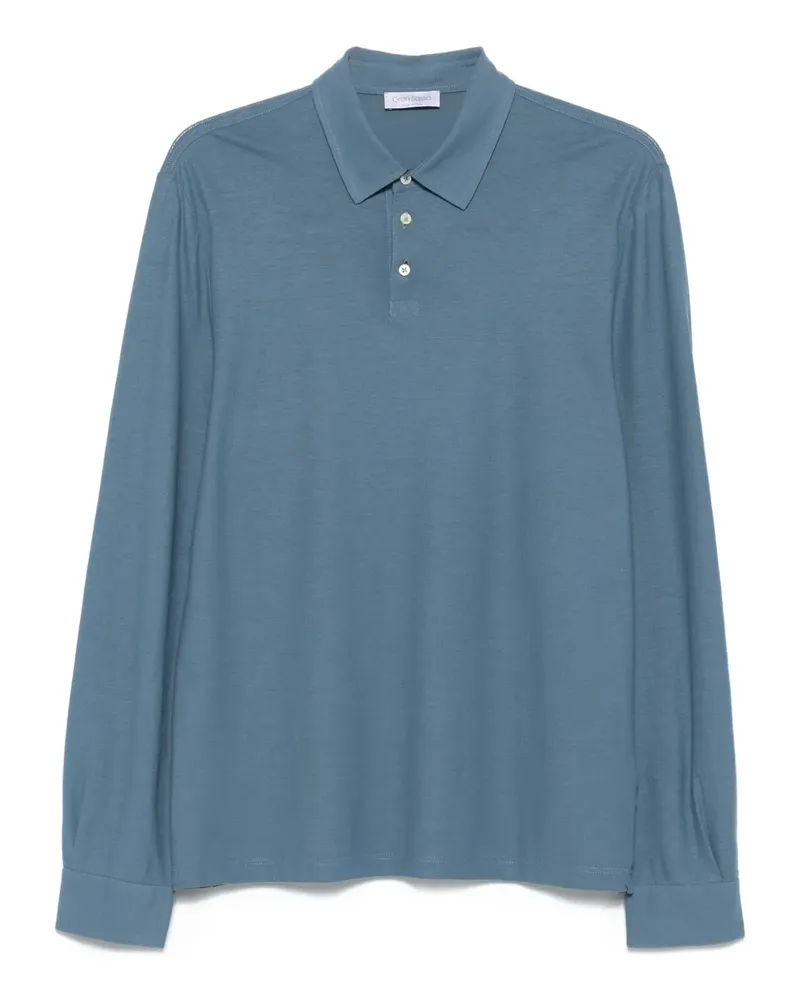 Gran Sasso Poloshirt mit langen Ärmeln - Blau Blau