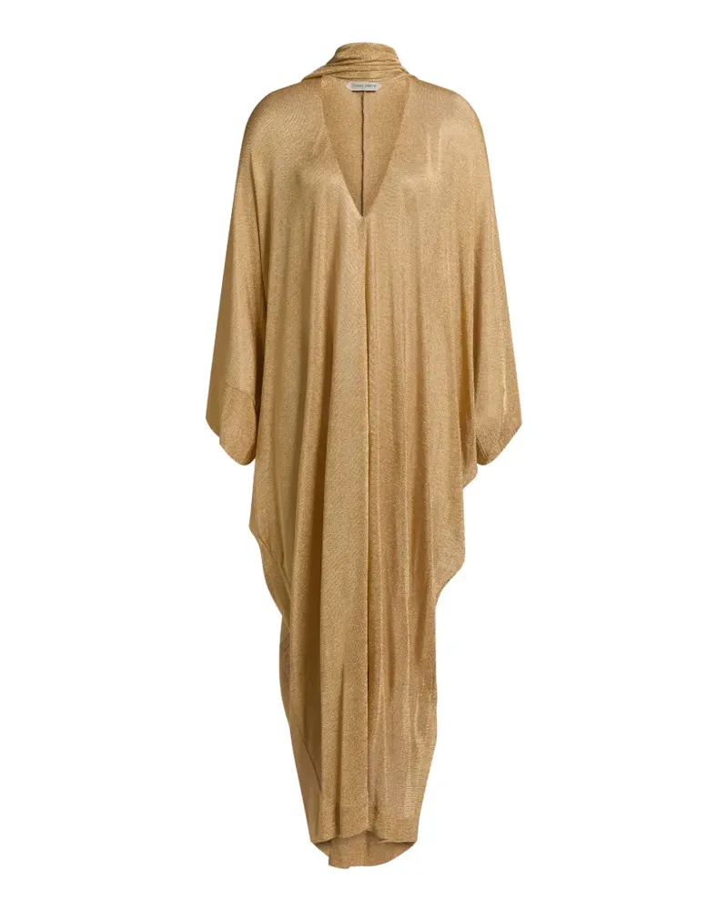 Alberta Ferretti Maxikleid mit V-Ausschnitt - Gold Gold