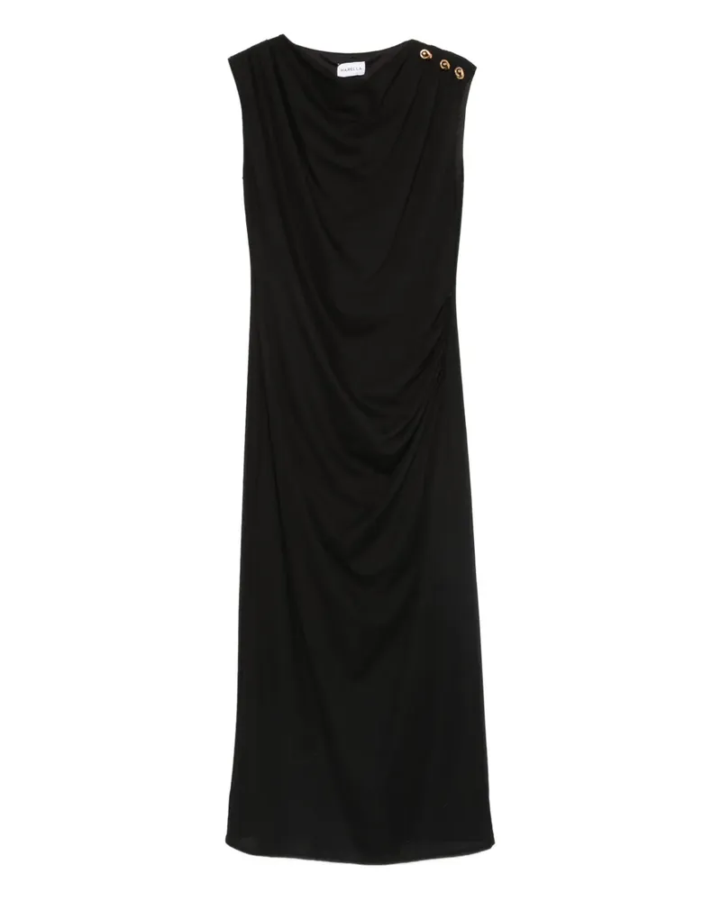 MARELLA button draped dress - Schwarz Schwarz