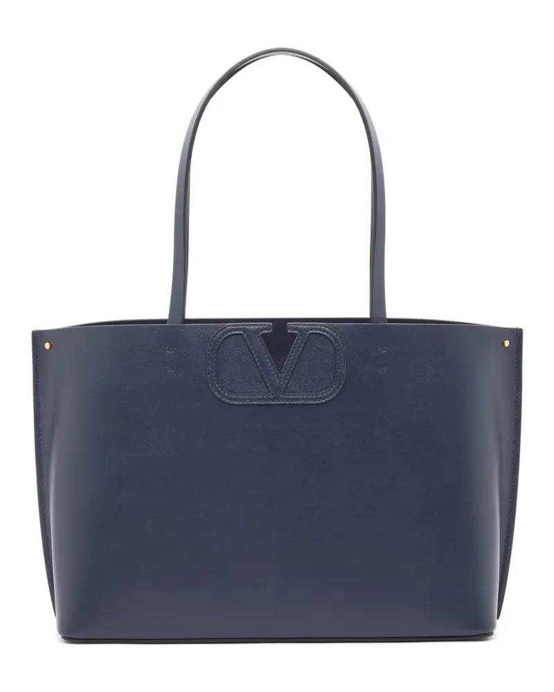 Valentino Garavani Fill Me small calfskin shopping bag - Blau Blau