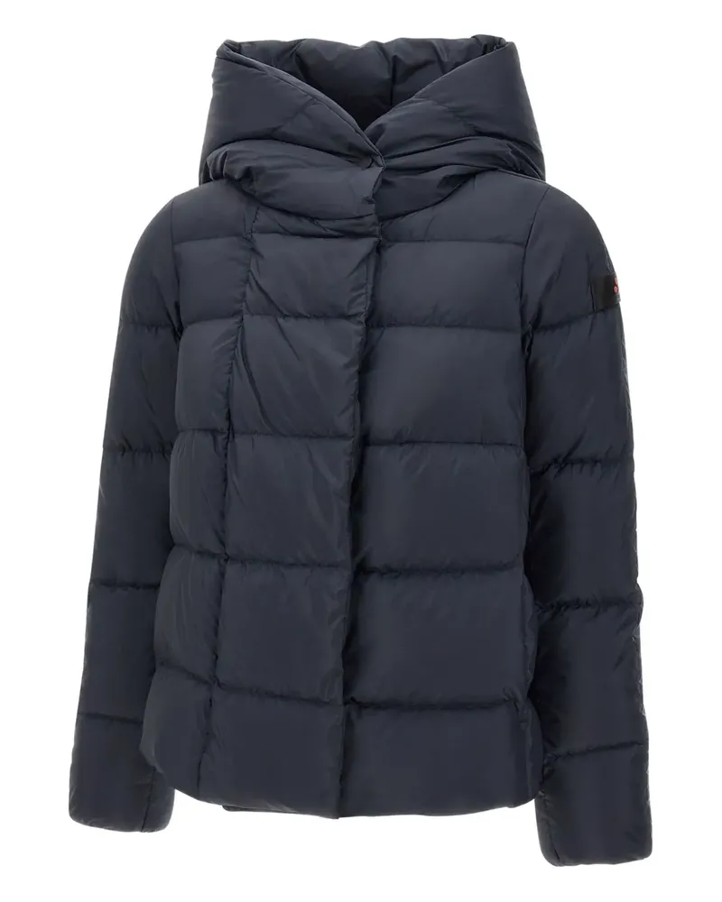 Peuterey Gesteppte Jacke mit gewickelter Kapuze - Blau Blau