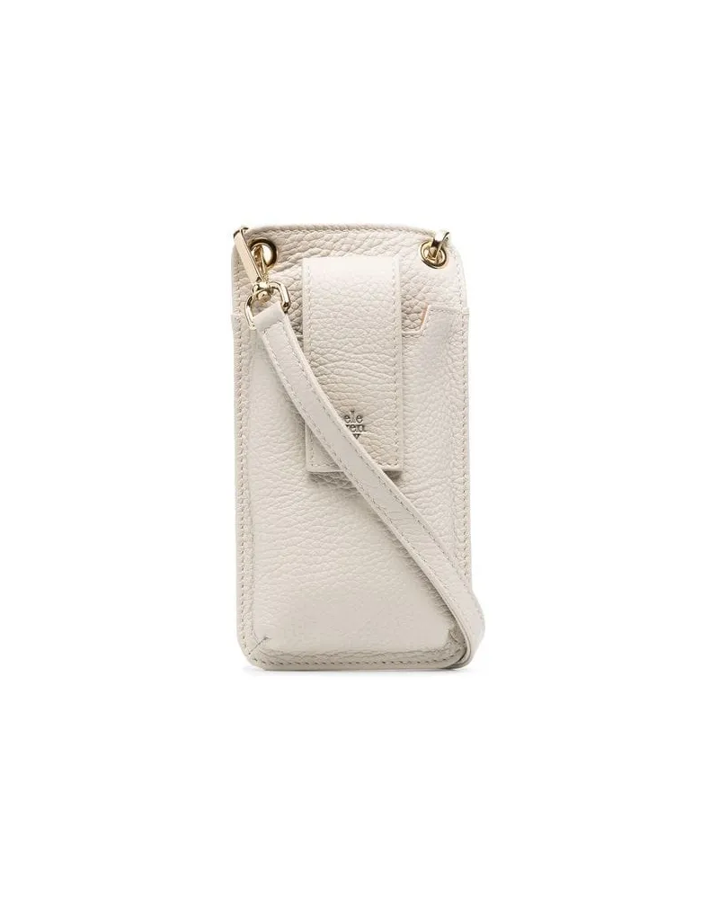 Eleventy Handytasche mit Logo-Prägung - Nude Nude