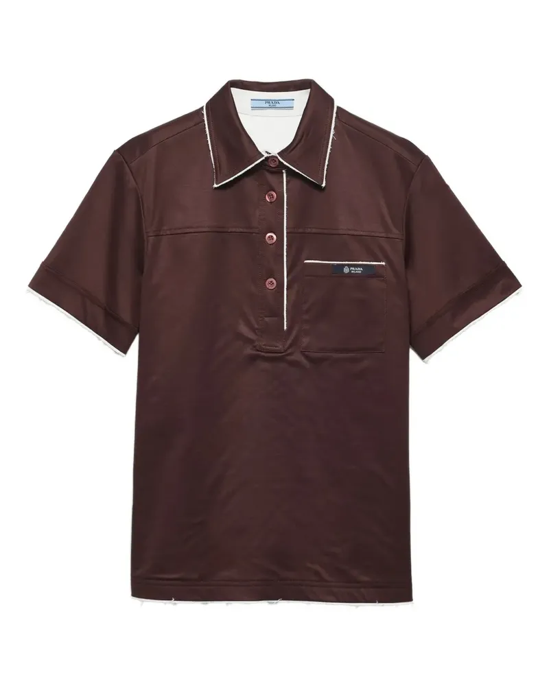 Prada Lisle chest-pocket button-up polo shirt - Braun Braun