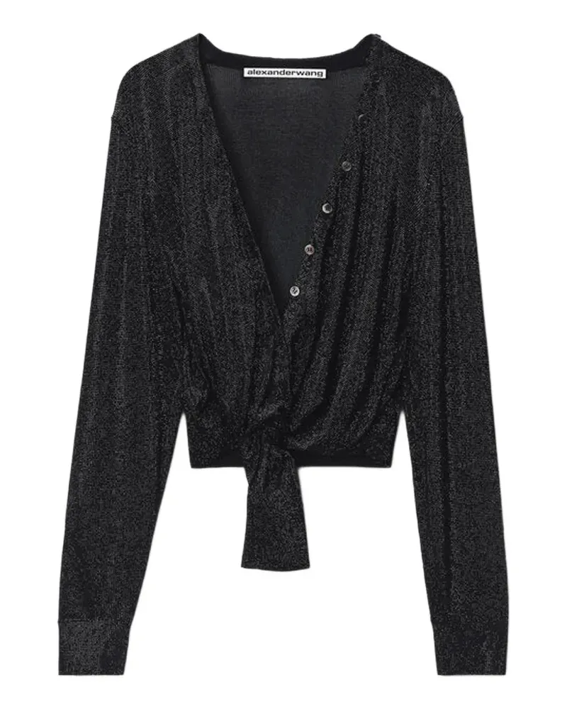 Alexander Wang Cardigan mit Kristallen und V-Ausschnitt - Schwarz Schwarz
