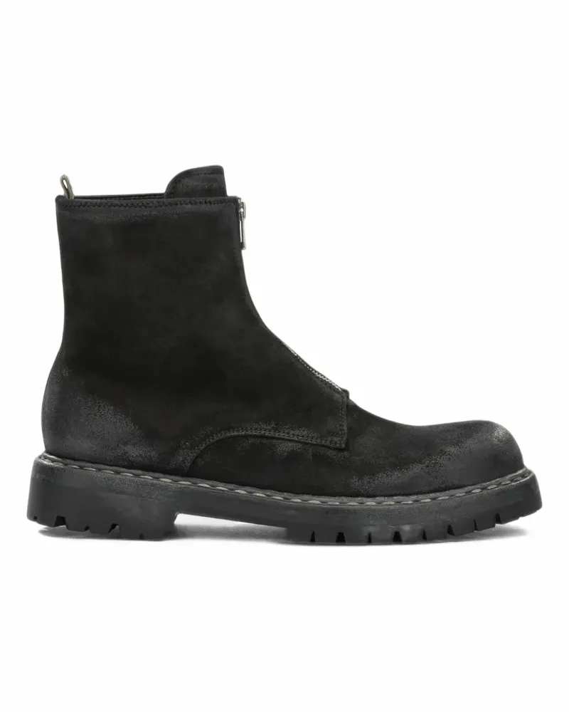 Officine Creative Italia Bulla DD Lug 114 front-zip biker boots - Schwarz Schwarz