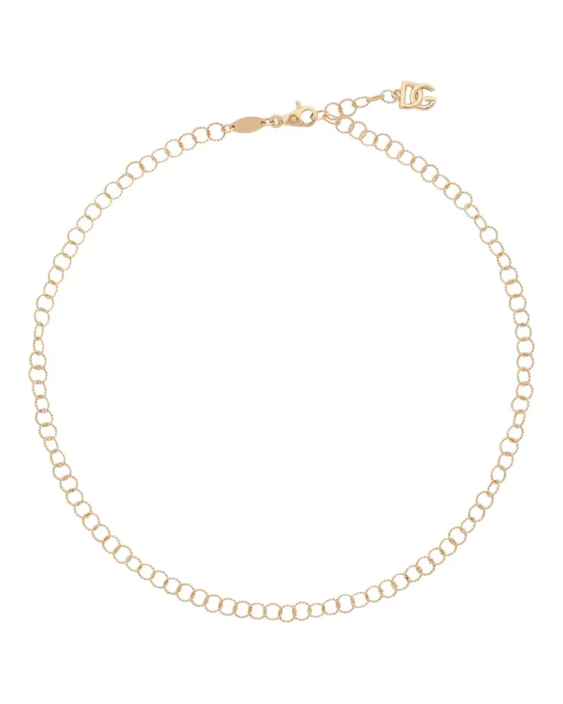 Dolce & Gabbana lettering chain necklace twisted wire in 18kt yellow gold Gold