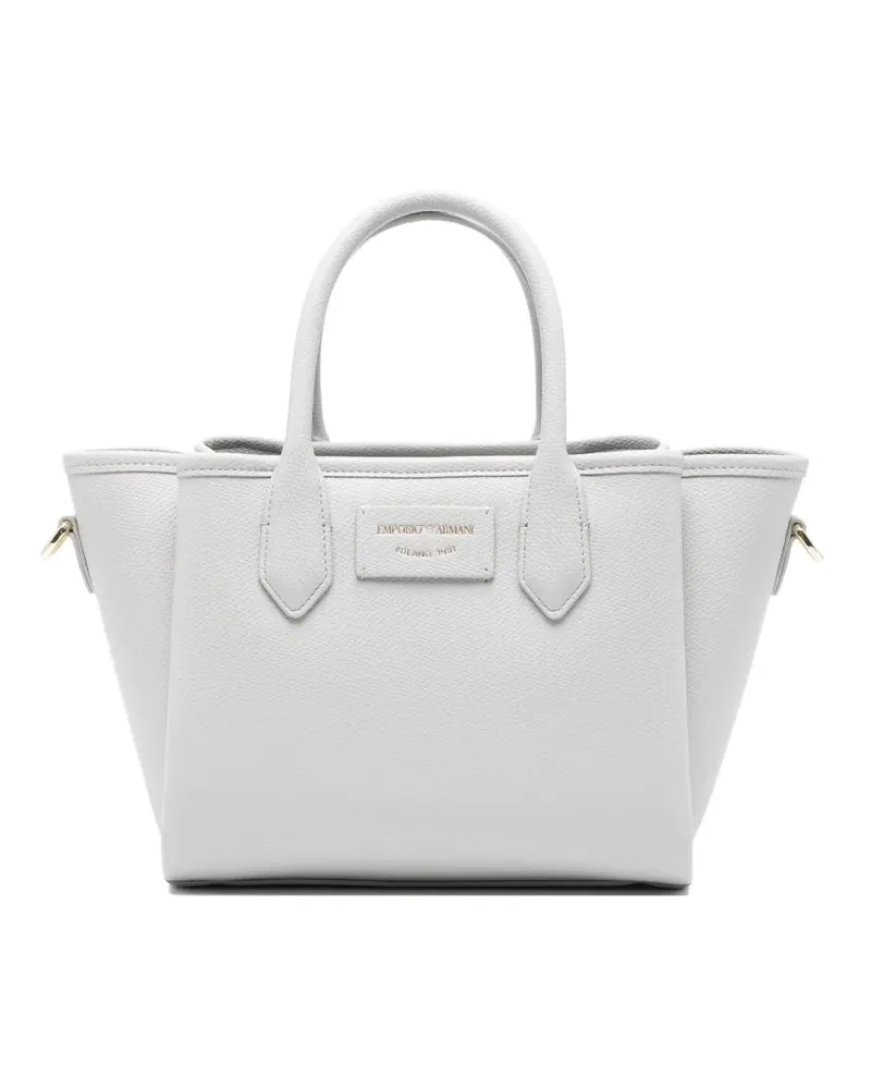 Emporio Armani logo-patch tote bag - Grau Grau