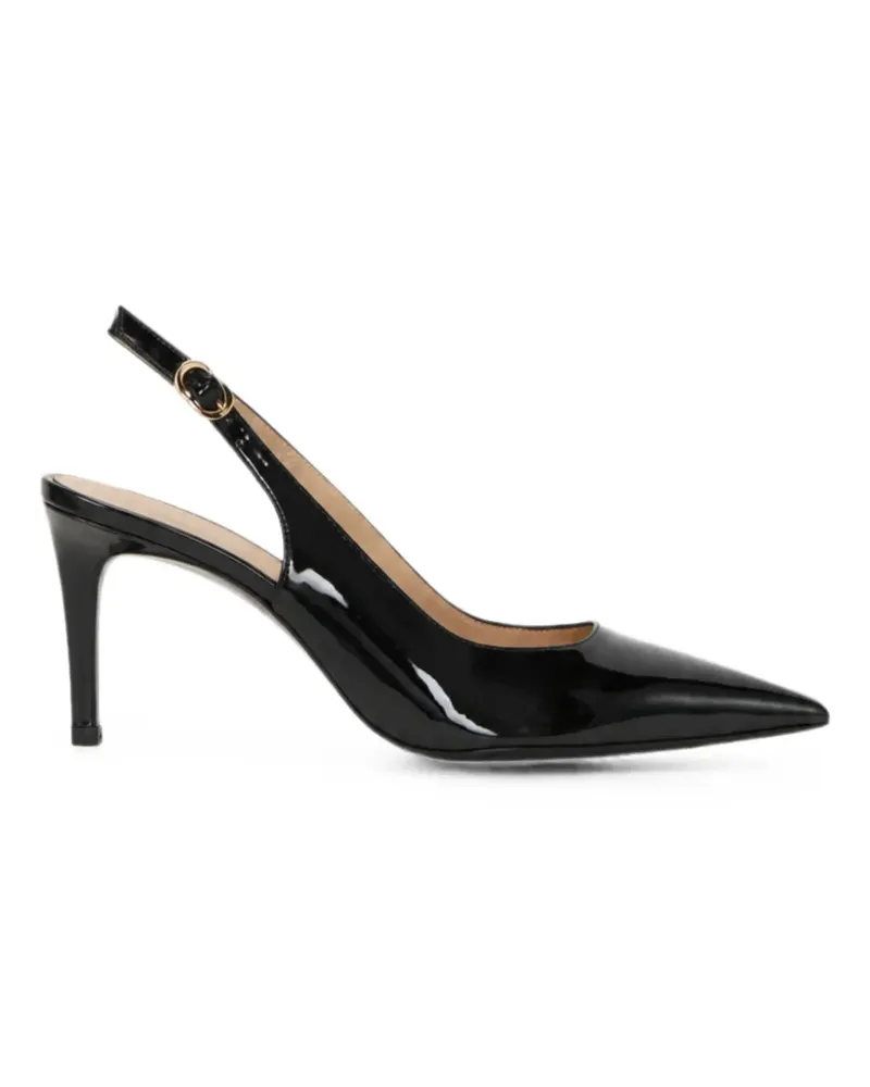 Stuart Weitzman Power patent-leather slingback pumps - Schwarz Schwarz