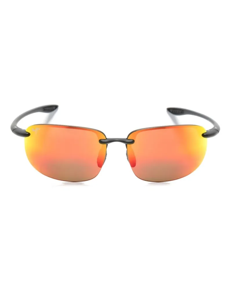 Maui Jim Hookipa Sonnenbrille mit eckigem Gestell - Schwarz Schwarz