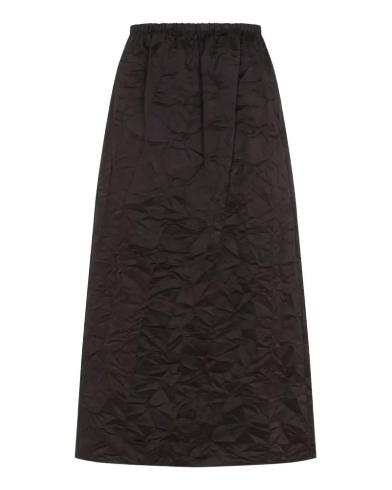 Carven crinkled-effect A-line midi skirt - Braun Braun