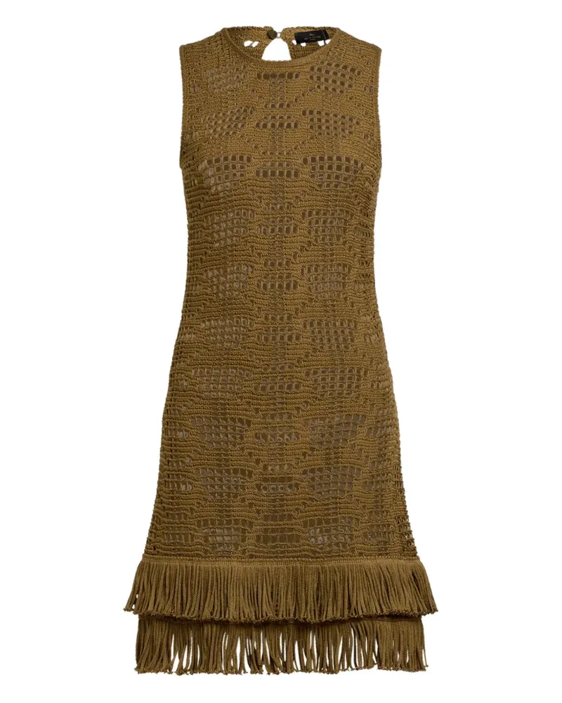 Etro fringed midi dress - Grün Grün