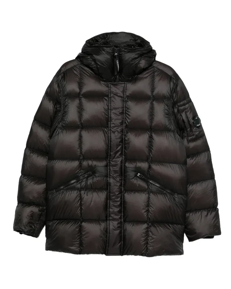 C.P. Company Gesteppte Kapuzenjacke - Schwarz Schwarz