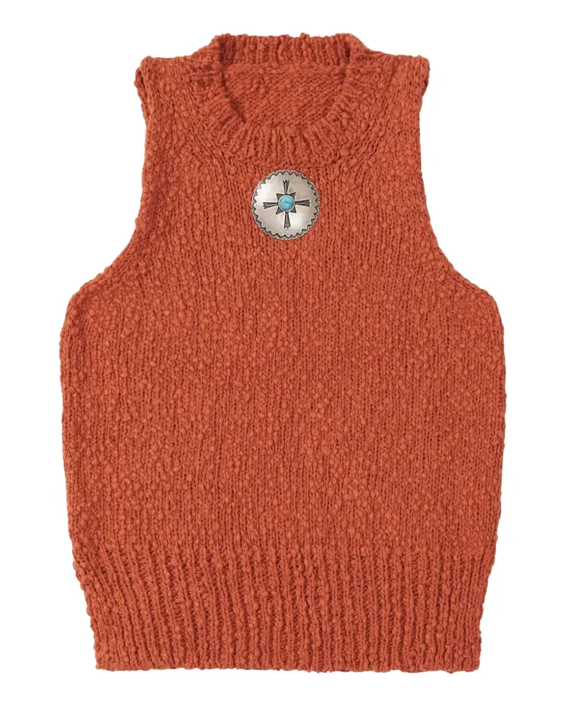 Fortela Luisa knit top - Orange Orange